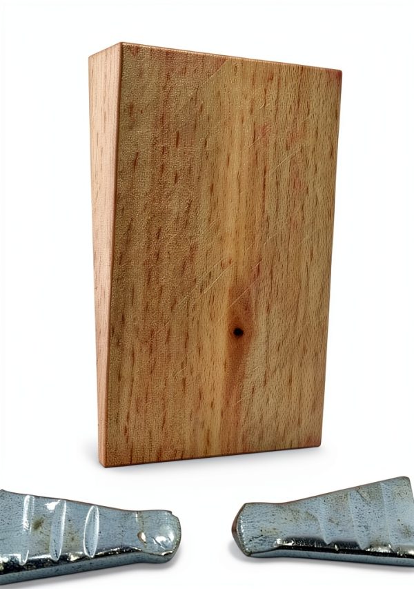 BIG HORN Corrugated Steel Wedges with Wood Piece for Hammer Handles-1