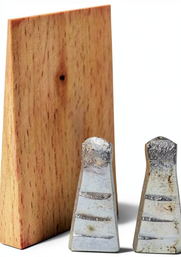 BIG HORN Corrugated Steel Wedges with Wood Piece for Hammer Handles-0