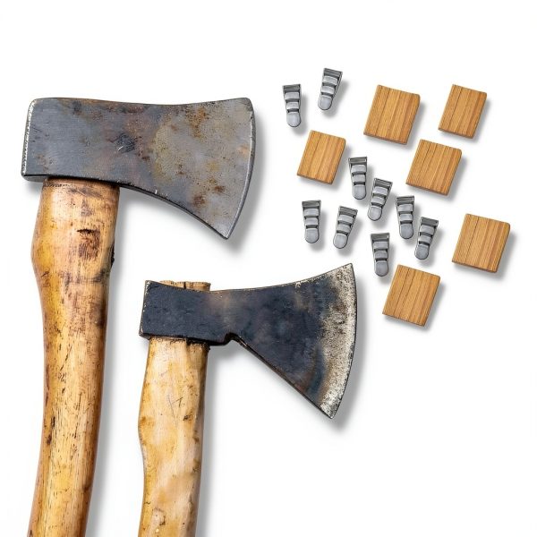 Axe Hammer Handle Wedge Kit by Otoolling 40 Piece Wood and Steel Set-4