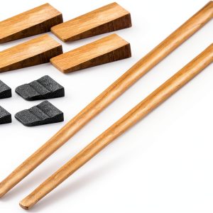 Bucherry 2 Sets 36" Replacement Hammer Handle Kit Includes 2 Sledge Hammer Handle Replacement, 4 Wood Wedges and 4 Steel Wedges for Decking Framing Carpentry Construction DIY Sledge Axe Tool-0