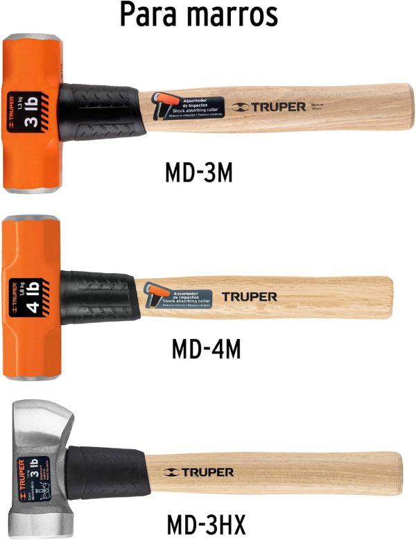 Truper MG-MD-4 Replacement Handles for Sledge Hammers 12-1/2 inch Wood-3
