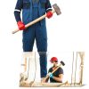 Bucherry 2 Sets 36" Replacement Hammer Handle Kit Includes 2 Sledge Hammer Handle Replacement, 4 Wood Wedges and 4 Steel Wedges for Decking Framing Carpentry Construction DIY Sledge Axe Tool-5