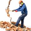 Bucherry 2 Sets 36" Replacement Hammer Handle Kit Includes 2 Sledge Hammer Handle Replacement, 4 Wood Wedges and 4 Steel Wedges for Decking Framing Carpentry Construction DIY Sledge Axe Tool-4